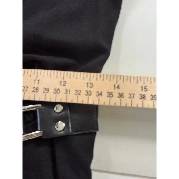 Cache Black Buckle Detail Cap Sleeve Womens Stretch Dress Small - Picture 6 of 8